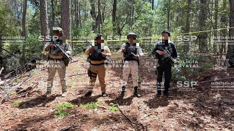 Policía Estatal y Ejército aseguran decenas de explosivos improvisados en Tamazula, Durango